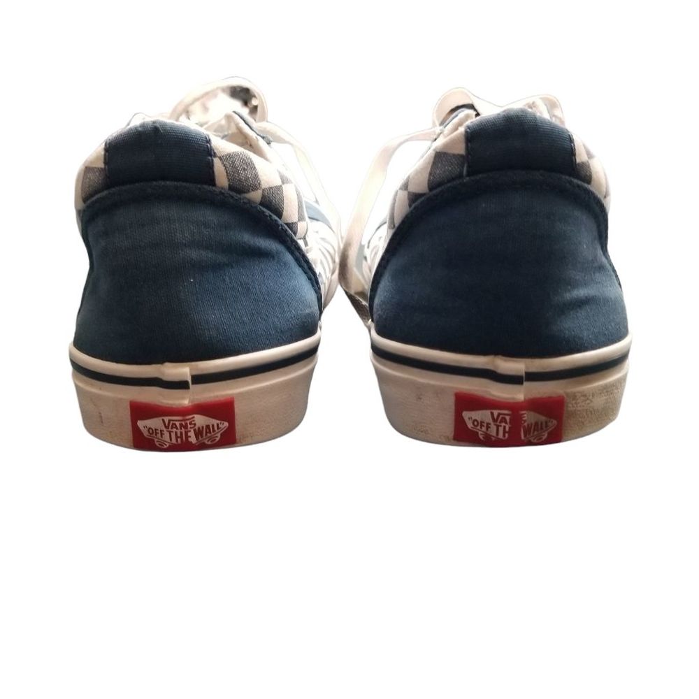 Vans Turquoise Blue Green Checkered Sneakers Shoes sz 10.5 - Picture 5 of 13